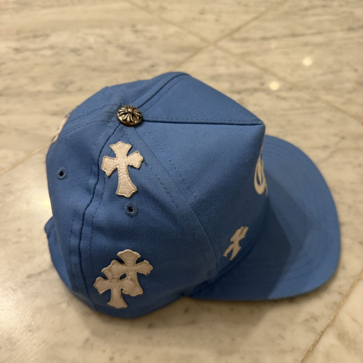 Chrome Hearts RARE Chrome Hearts Baby Blue Patch Crosses St Barth snapback Size ONE SIZE - 4 Thumbnail