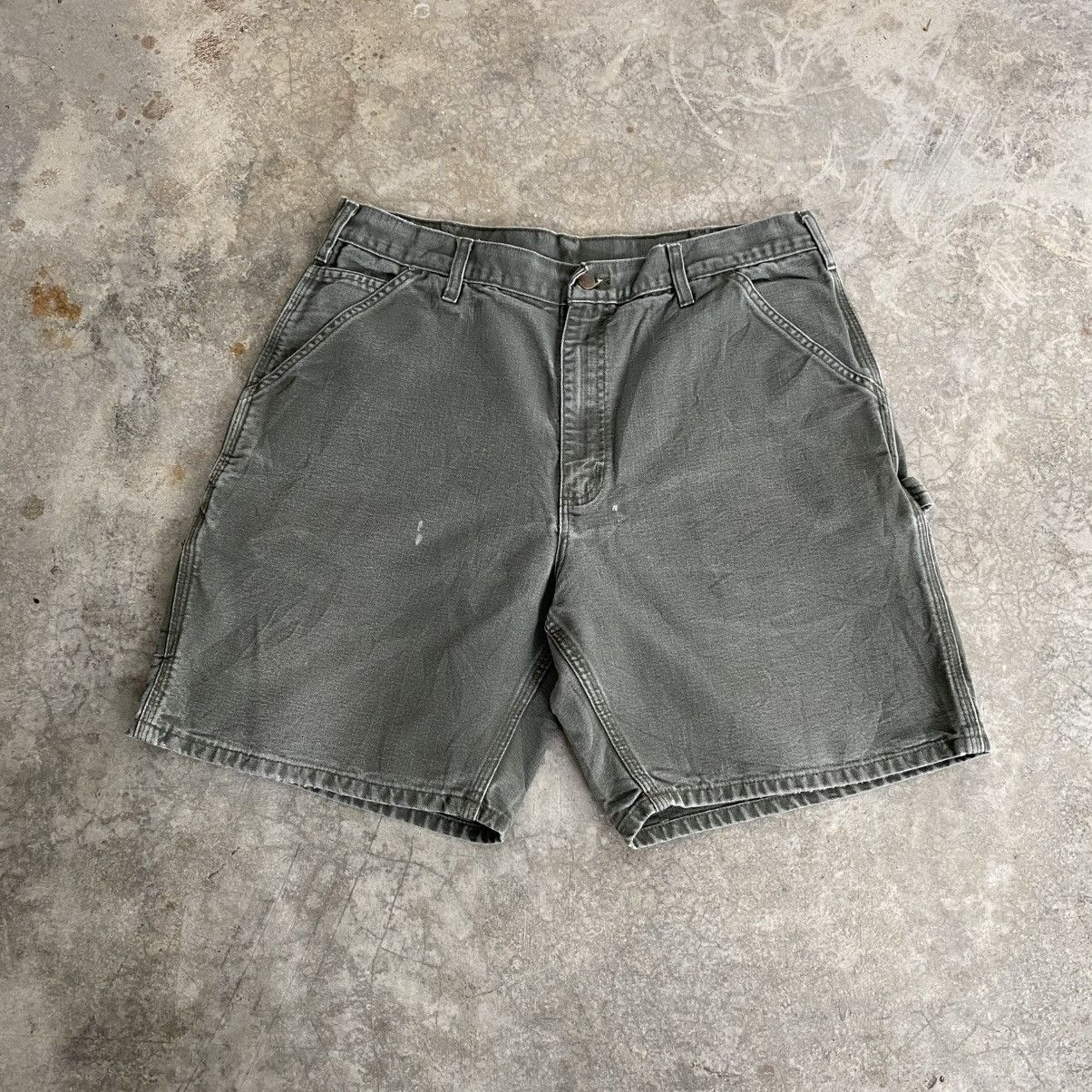 Carhartt Vintage Carhartt Faded Moss Green Baggy Shorts Jorts Size US 35 - 6 Thumbnail