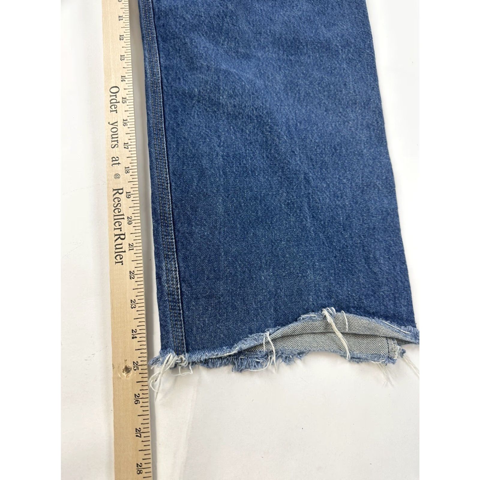 Carhartt Carhartt Jeans Mens Size 40x25 Blue Cut Off Denim Straight Belt Loops Zip 25 Inseam Regular Type: Jeans Men Size US 40 / EU 56 - 4 Thumbnail