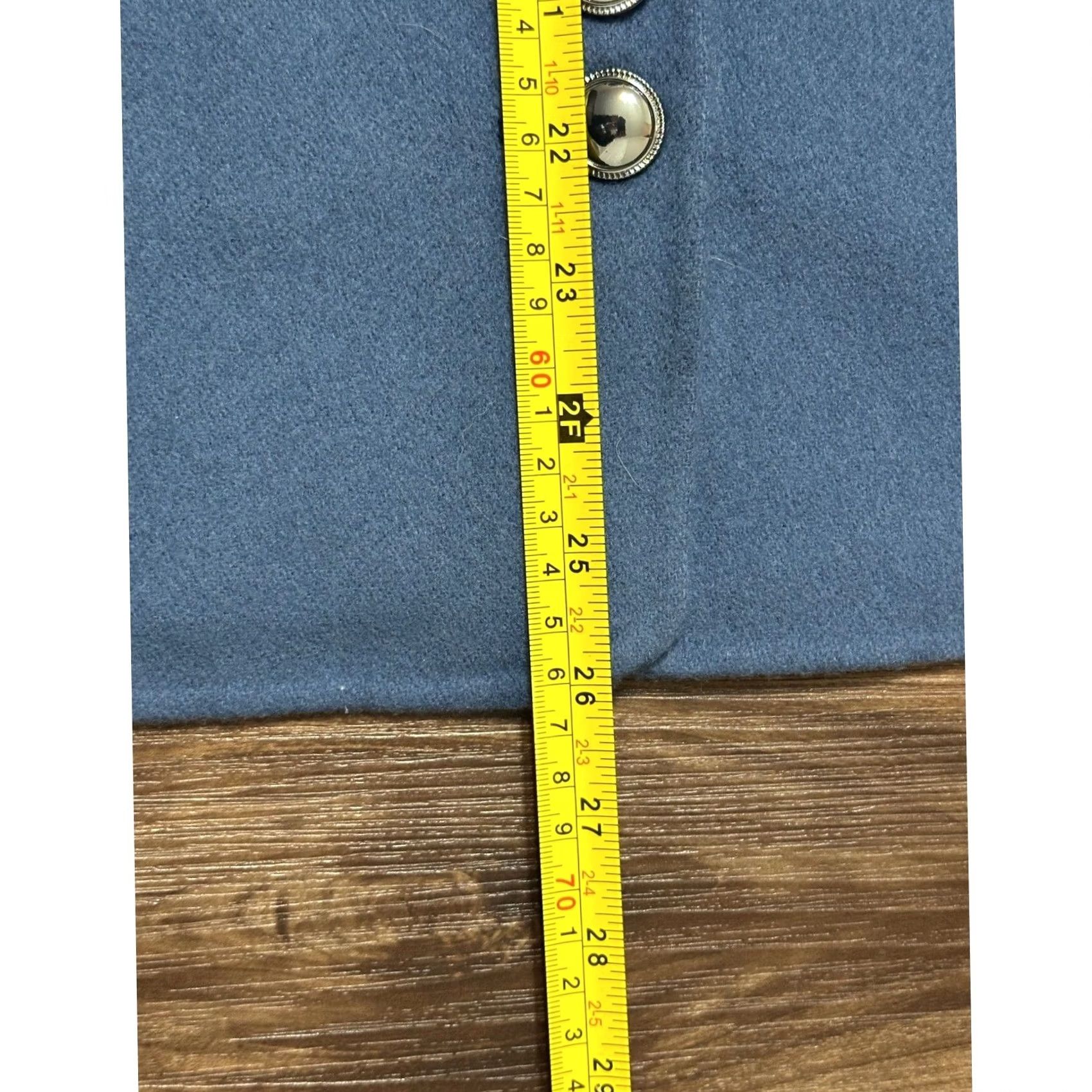 Talbots Talbots Plus Petite Double Faced Wool Blend Jacket Blue Button Front Sz 22WP Size 3XL / US 20-22 - 6 Thumbnail