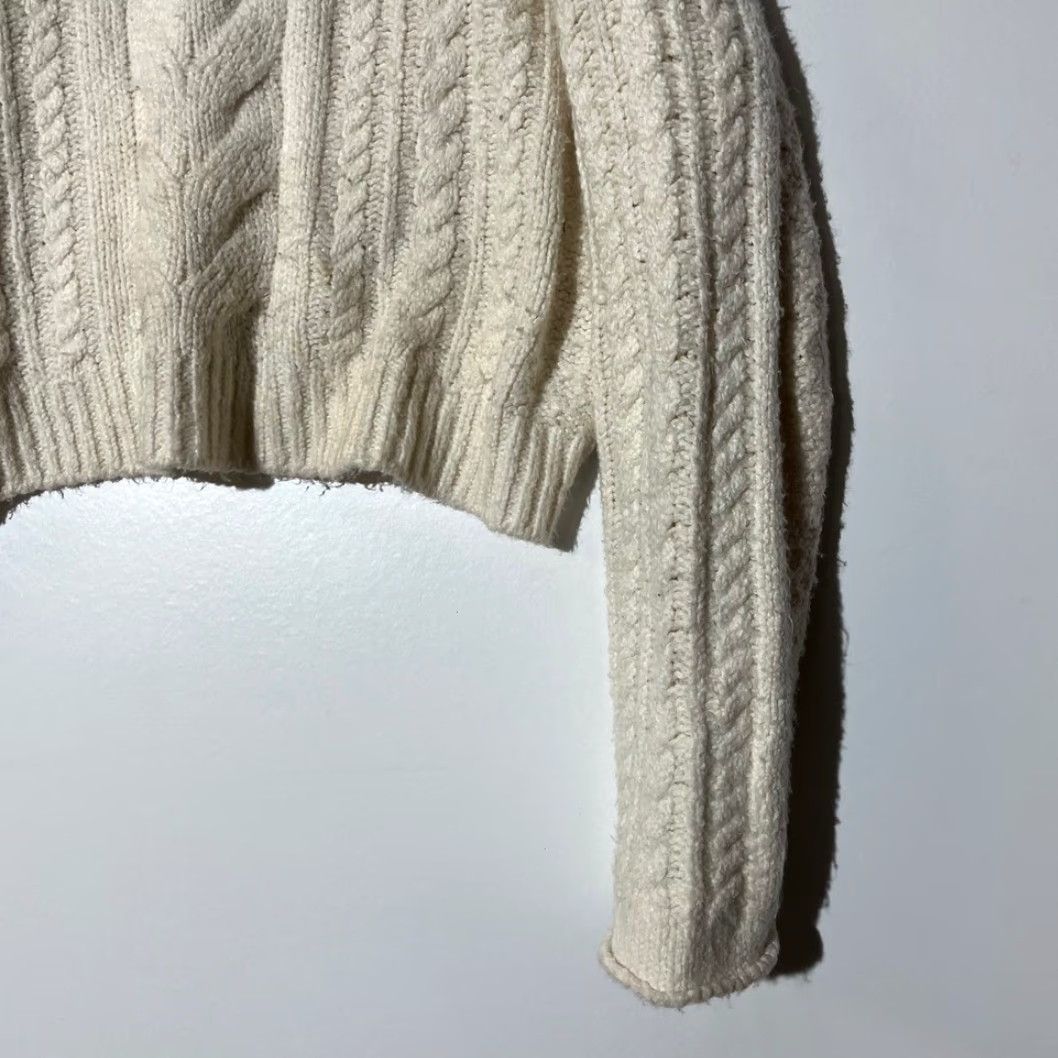 Anthropologie Anthropologie Pilcro Cream Cable Knit Mock Neck Cropped Sweater Women’s Small Pullover Crewneck (Mock) Neck? Size S / US 4 / IT 40 - 4 Thumbnail