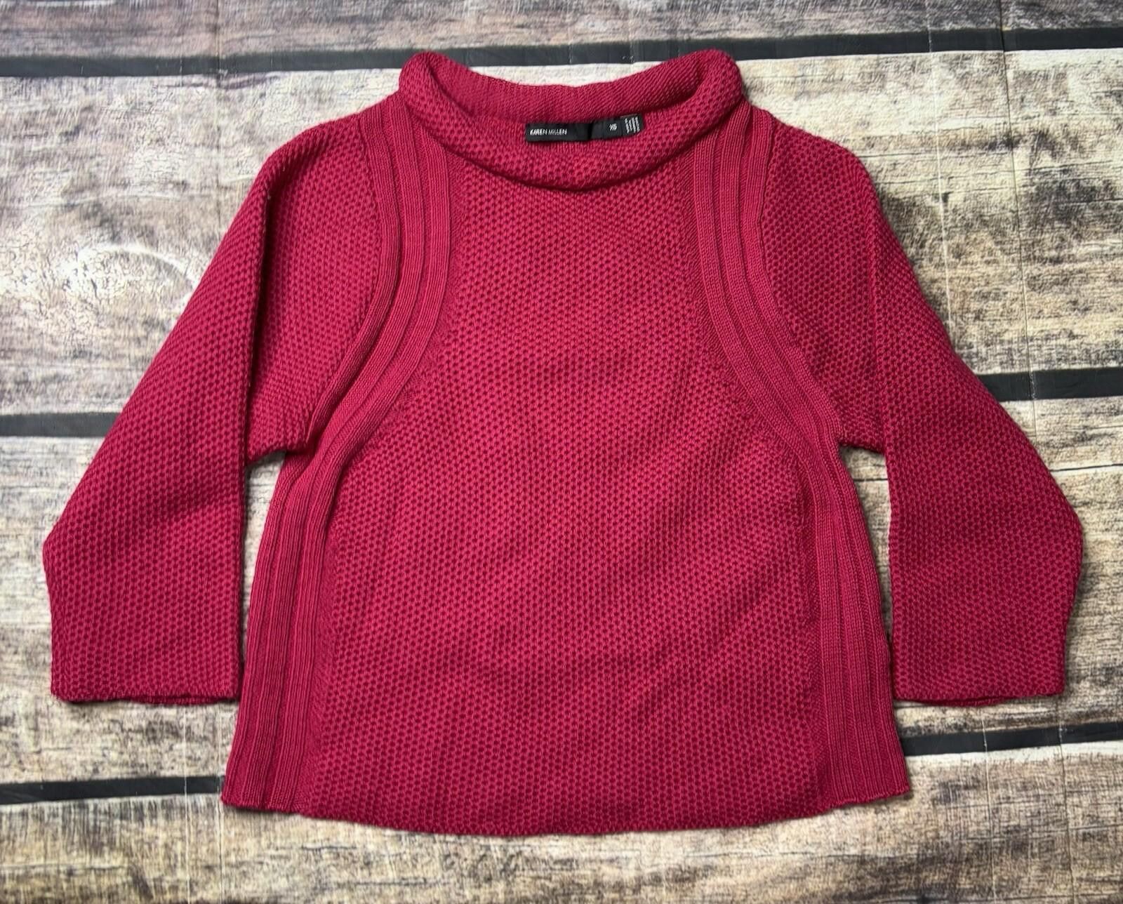 Other Karen Millen Sweater Womens XS Wool Roll Neck Fisherman Knit Size XS / US 0-2 / IT 36-38 - 1 Thumbnail