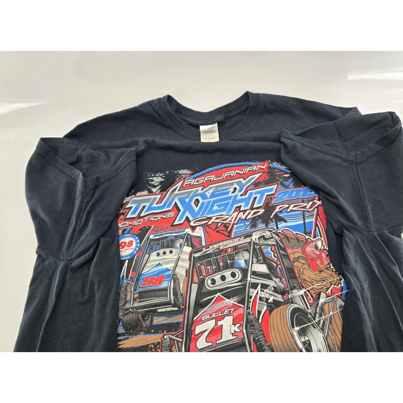 Vintage VINTAGE Fruit Shirt Men 2XL Black Grand Prix 2013 73rd 98 Lap Perris Auto Speed Night Turkey Racing -Perris Auto Speed Mens Size US XXL / EU 58 / 5 - 3 Thumbnail