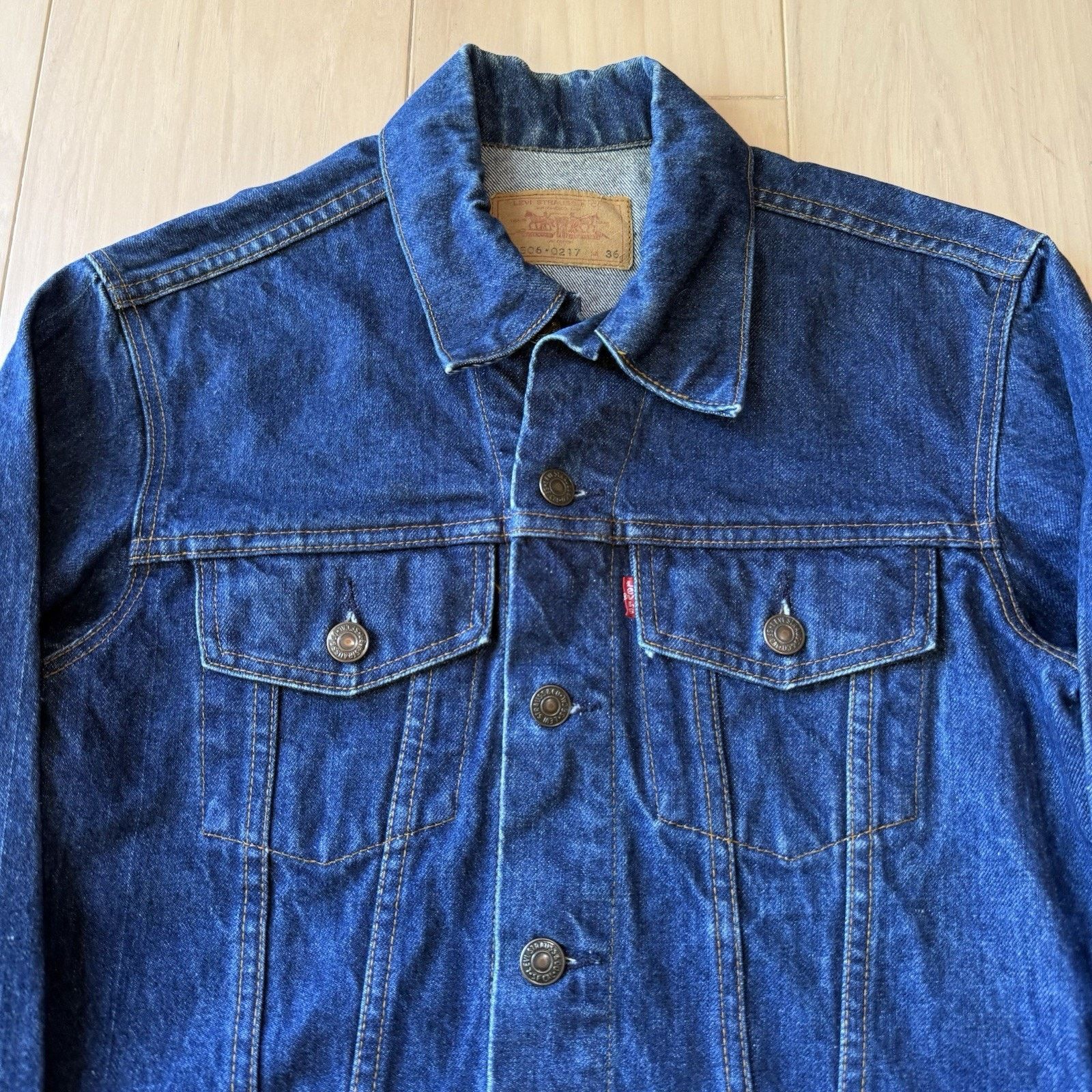 Levi's × Vintage Vintage Levis Denim Jacket 36 Blue 80s Made in USA Dark Wash Size US XS / EU 42 / 0 - 3 Thumbnail