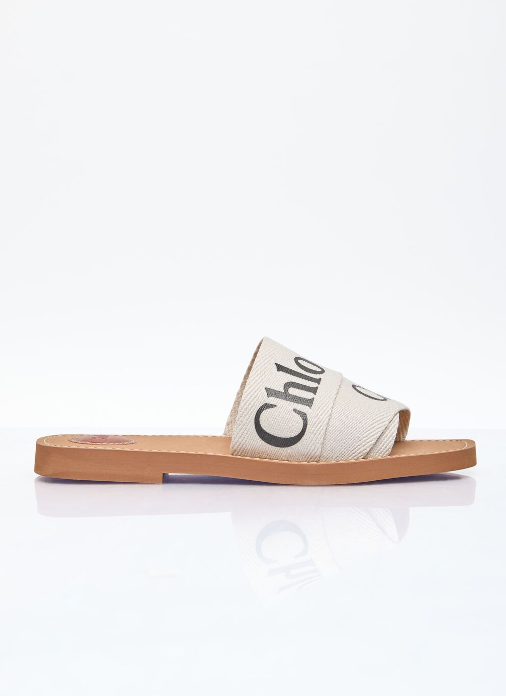 image of Chloe Woody Slides in Beige, Women's (Size 11)