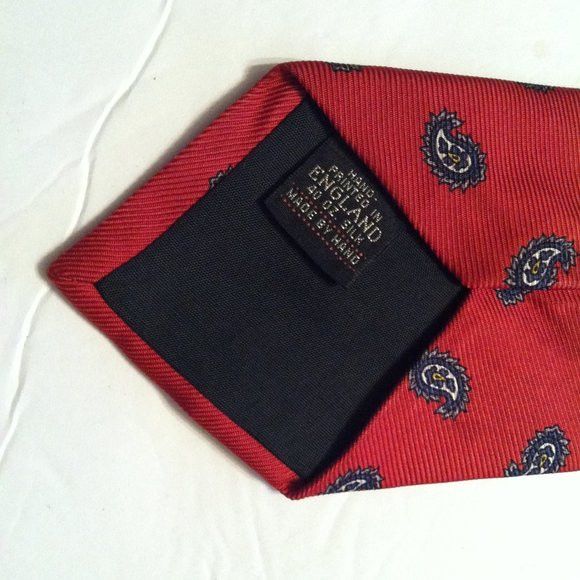 Other FERRELL REED MEN'S RED SILK CLASSIC TIE WIDTH: 3 1/4" Size ONE SIZE - 3 Thumbnail