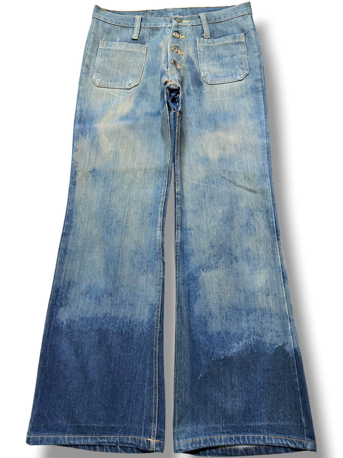 Hysteric Glamour Vintage Dan Sunny Flare Bell Bottom Mudwash Denim Size US 30 / EU 46 - 1 Thumbnail