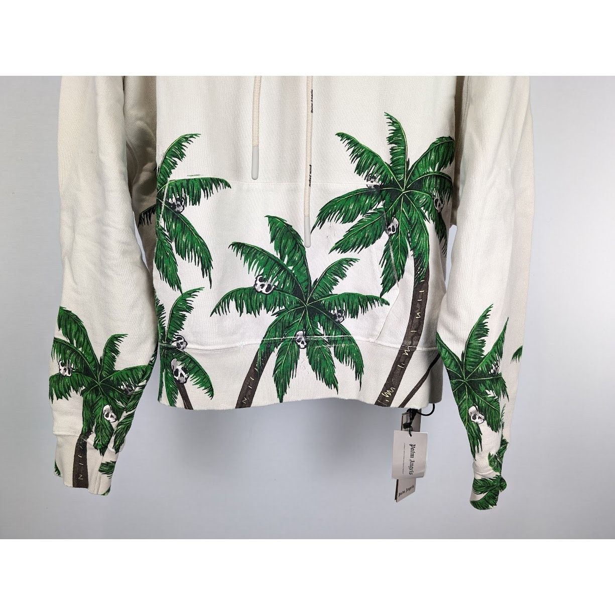 Palm Angels o1rshd1 Palm & Skull Vint Hoody in White Green Size US M / EU 48-50 / 2 - 9 Thumbnail