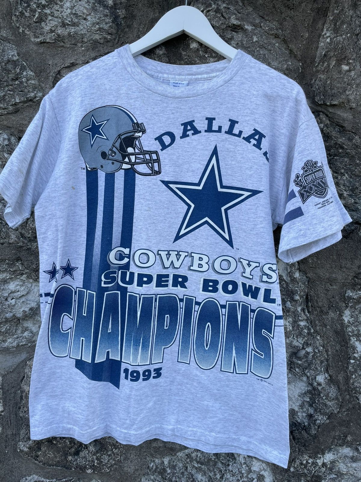 NFL × Salem Sportswear × Vintage Vintage Salem Sportswear Dallas Cowboys Super Bowl Tee AOP L Size US L / EU 52-54 / 3 - 1 Thumbnail