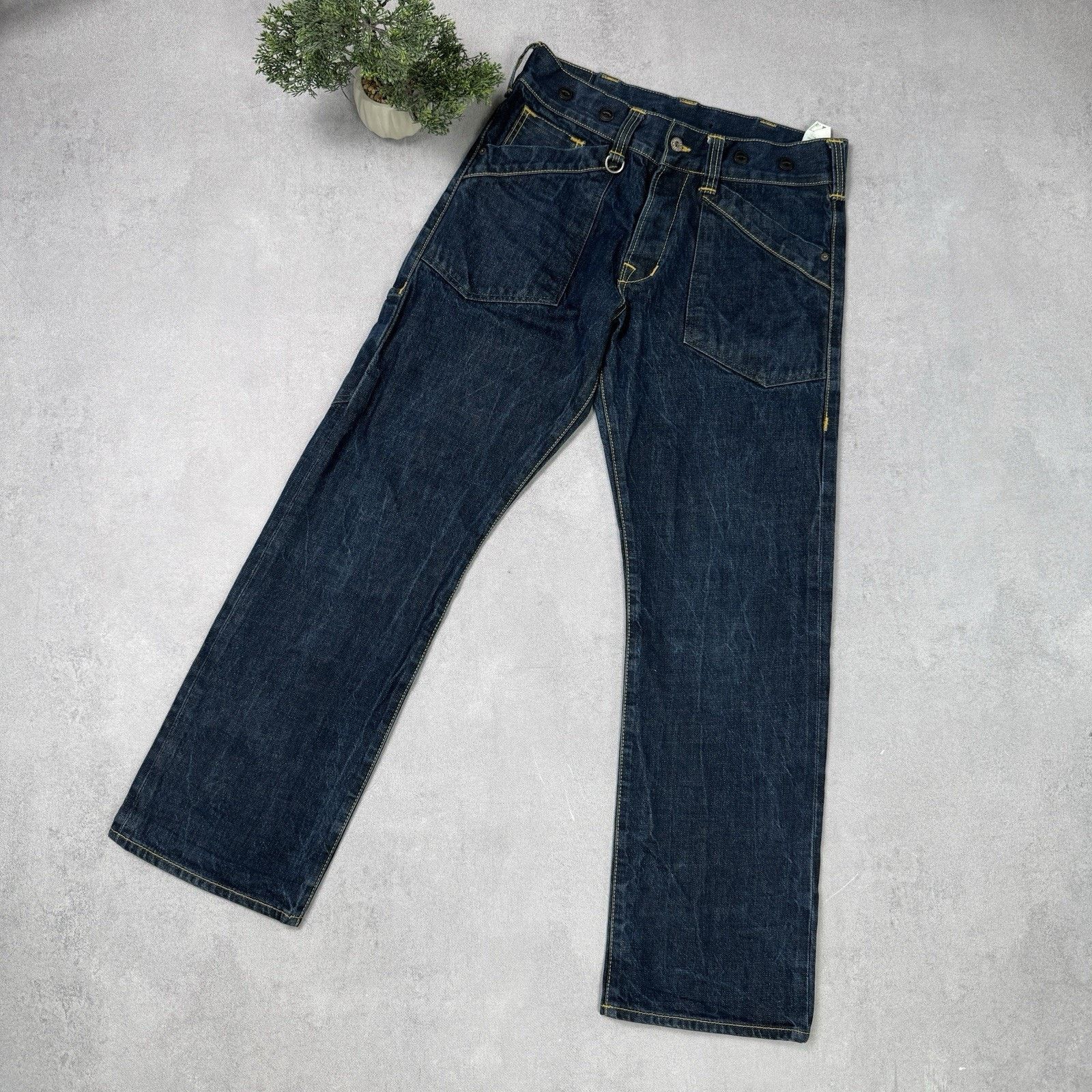 Pike Brothers Pike Brother Chopper Pant Selvedge Blue Denim Jeans Size US 32 / EU 48 - 1 Thumbnail