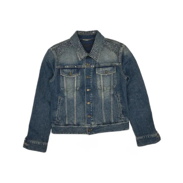 Saint Laurent Paris Yves Saint Laurent Blue Denim Jacket-2507 Size US M / EU 48-50 / 2 - 2 Thumbnail