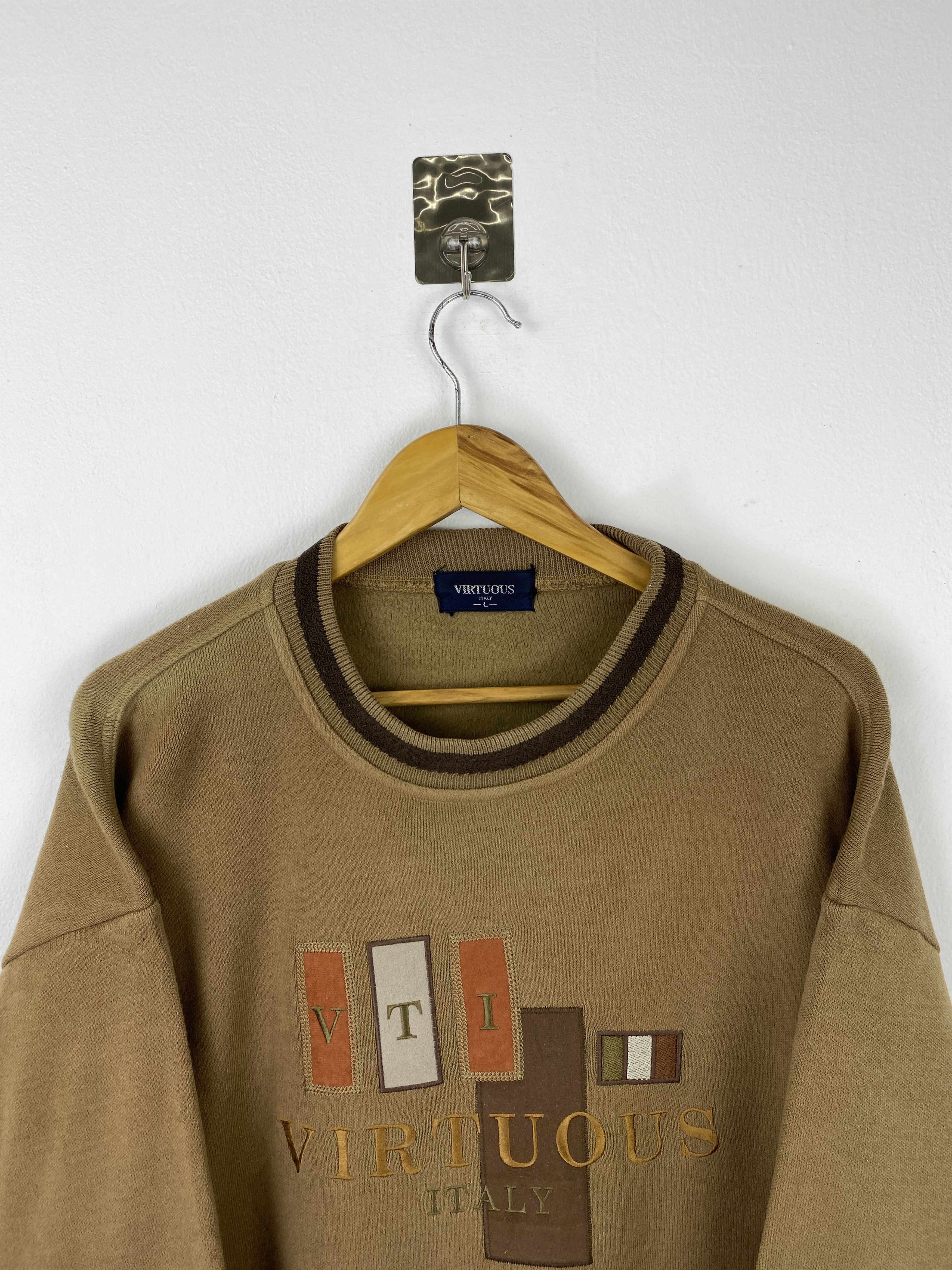 Vintage Vintage Virtuous Embroidered Sweatshirt SH0532 Size US L / EU 52-54 / 3 - 2 Thumbnail