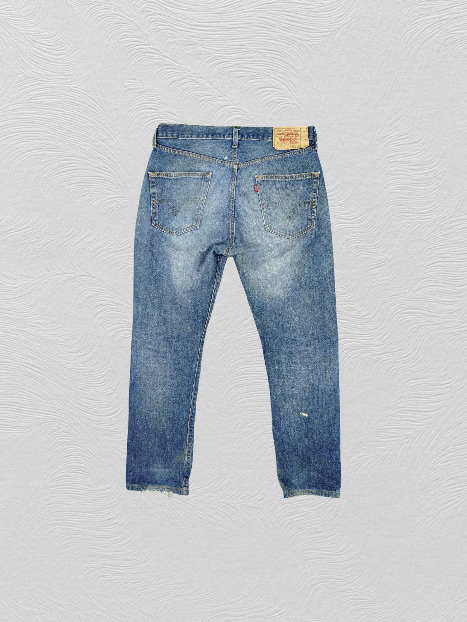 Levi's Blue Distressed Vintage Levi's 501 34x30.5 Denim -JN342 Size US 34 / EU 50 - 2 Thumbnail