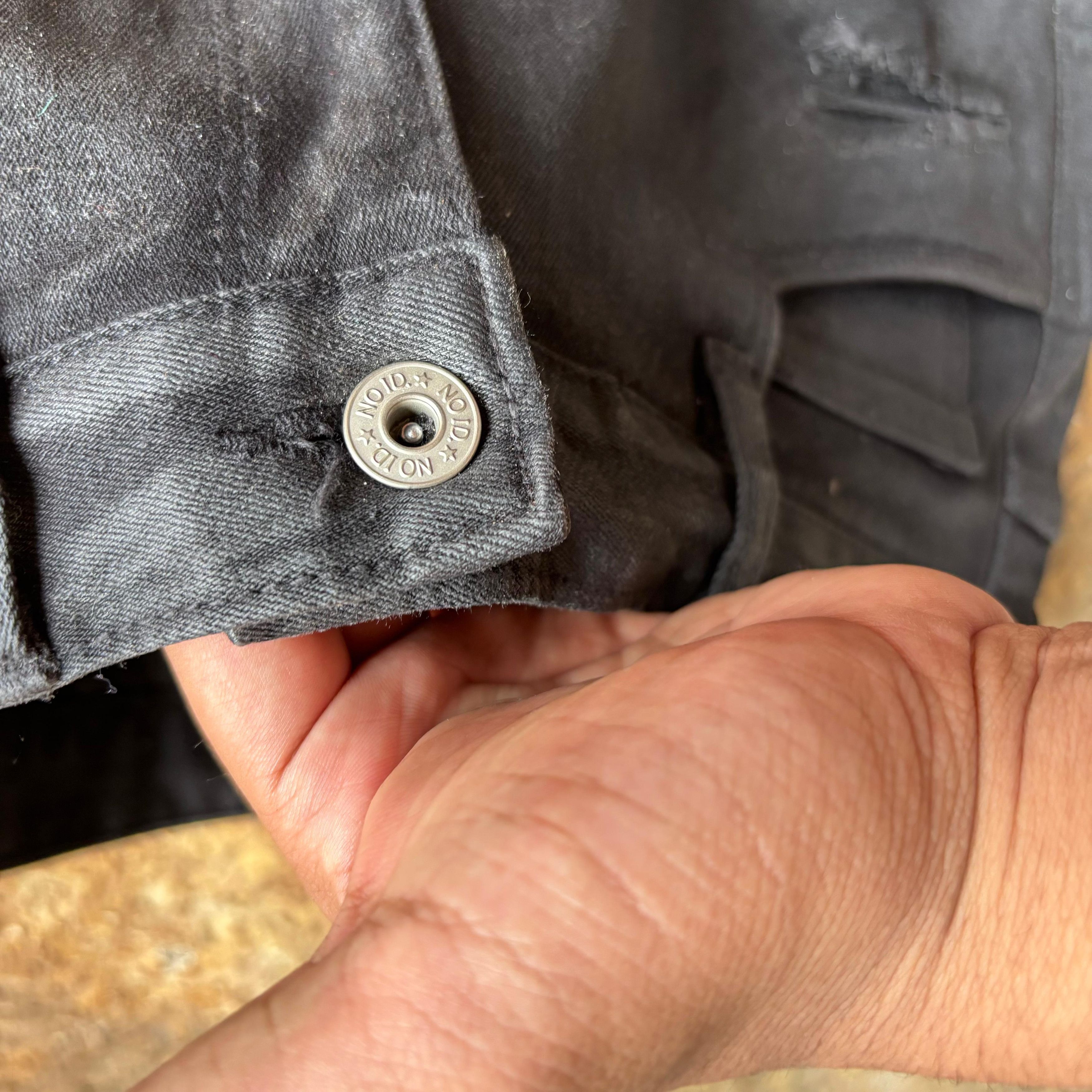 パンツ Waxed coating baggy denim pants archive no id archive wax denim pants