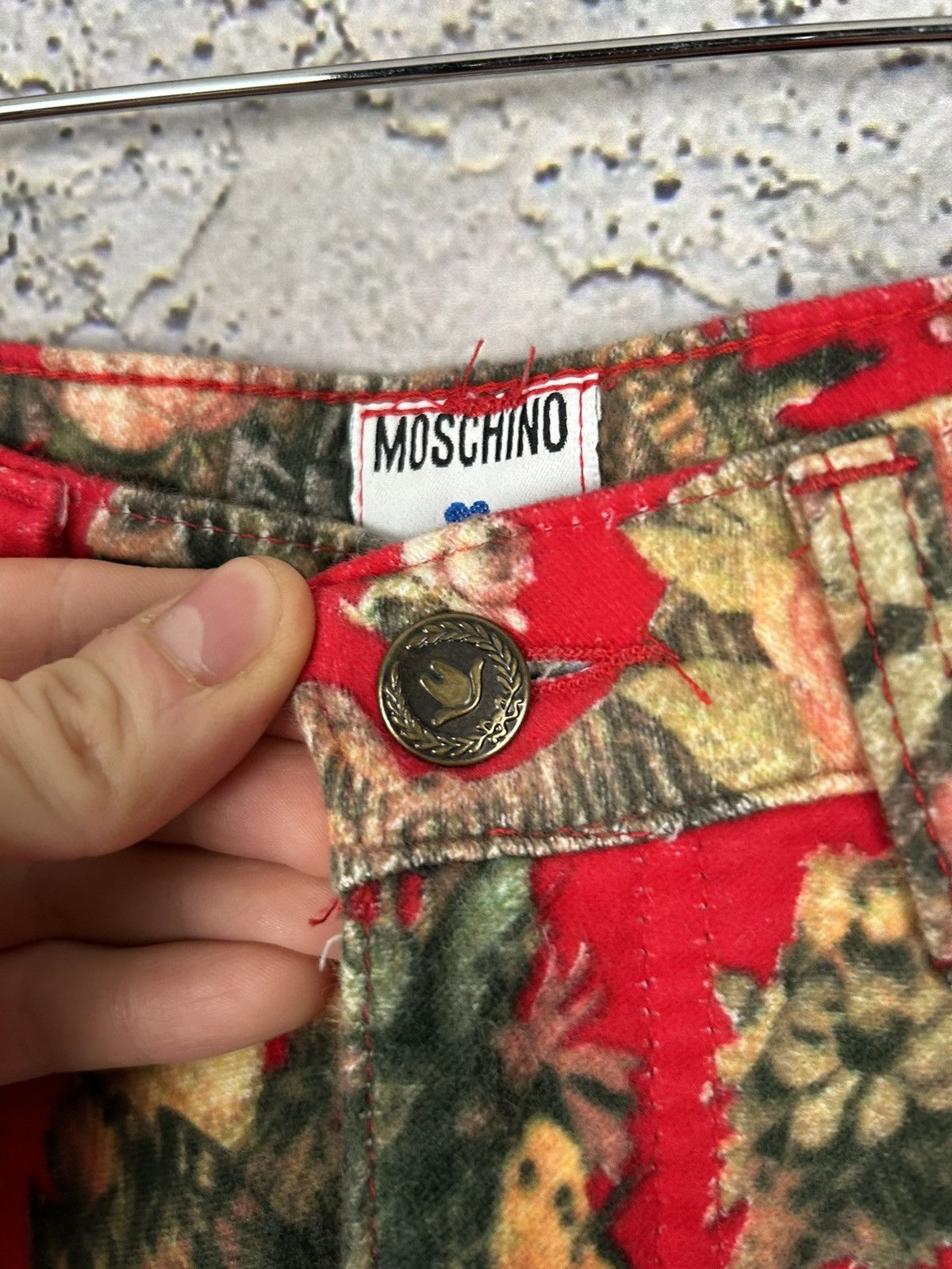 Moschino Vintage Moschino Jeans Made in Italy 90s Floral Pants Rare Size US 29 - 8 Thumbnail