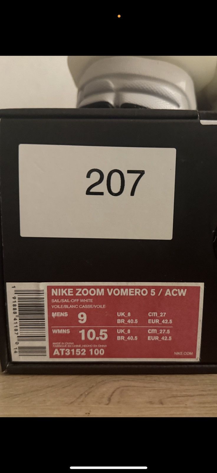 A-COLD-WALL* × Nike Nike x A Cold Wall Zoom Vomero 5 Sail Size US 9 / EU 42 - 7 Thumbnail