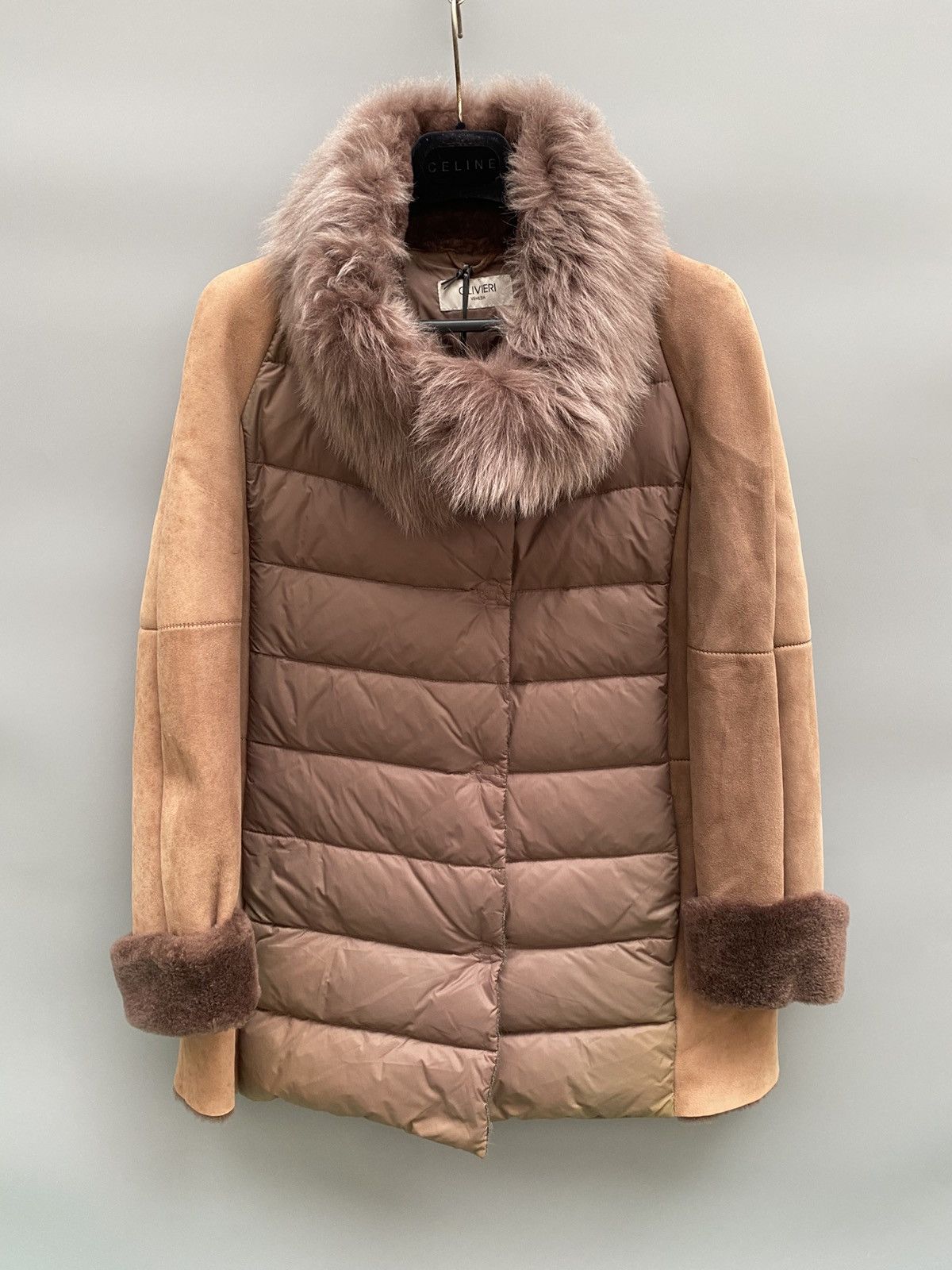 Designer Olivieri Venezia - Down Shearling Jacket Size M / US 6-8 / IT 42-44 - 1 Thumbnail