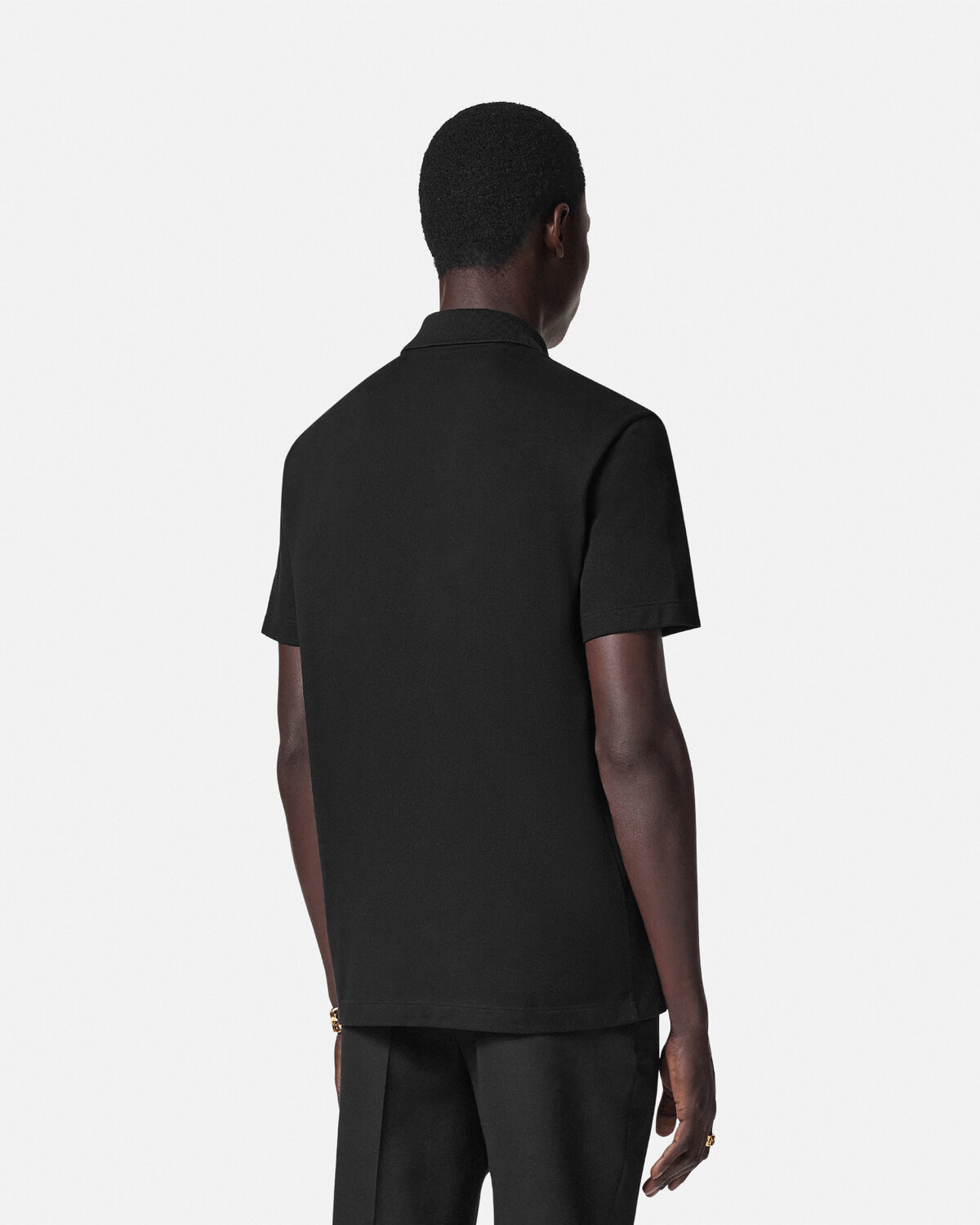 Designer Men's Black Polo Shirt | Classic Fit Short Sleeve Polo Size US S / EU 44-46 / 1 - 3 Thumbnail