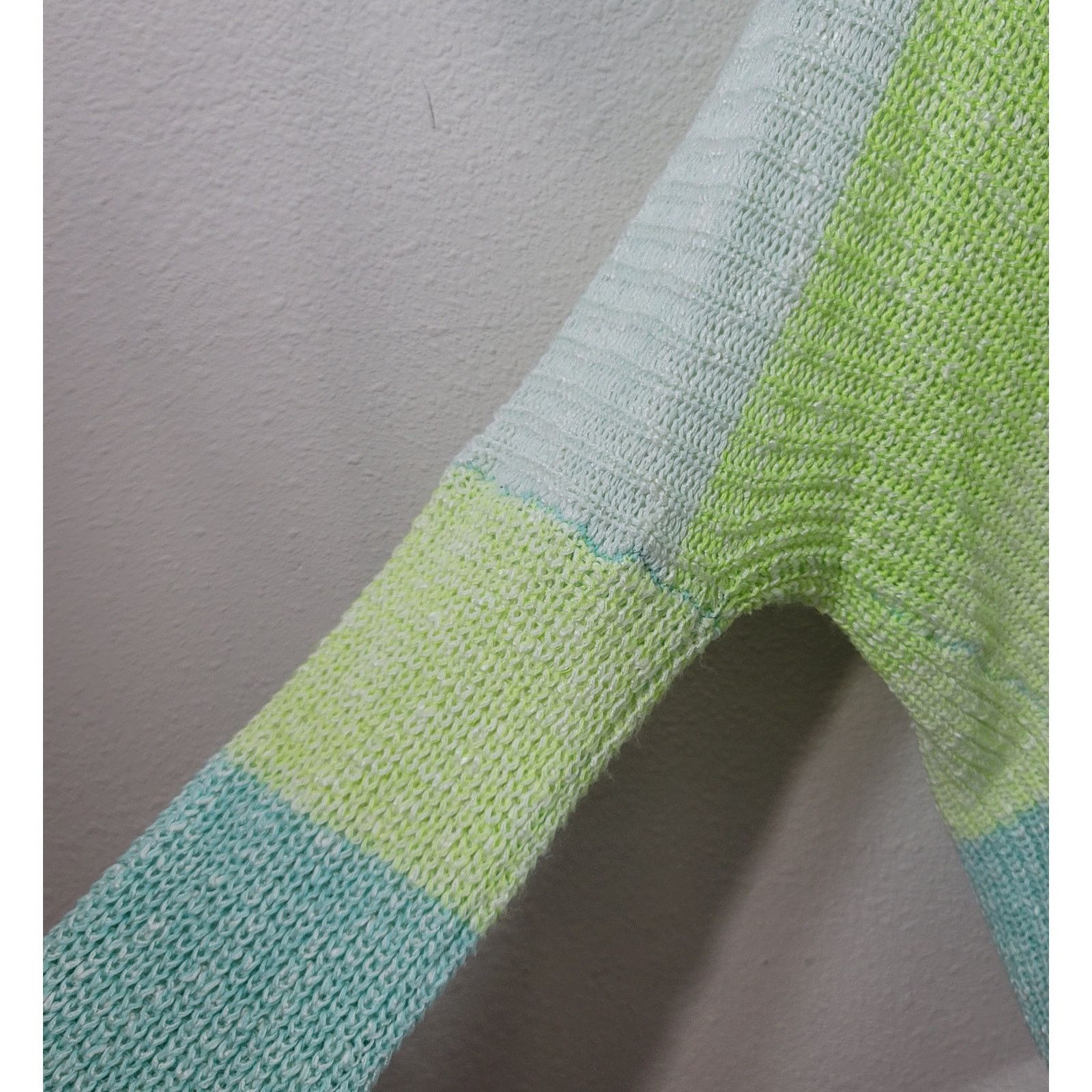rue21 Rue 21 Green Blue Loose Knit Drop Shoulder Sweater L XL Size XL / US 12-14 / IT 48-50 - 2 Thumbnail
