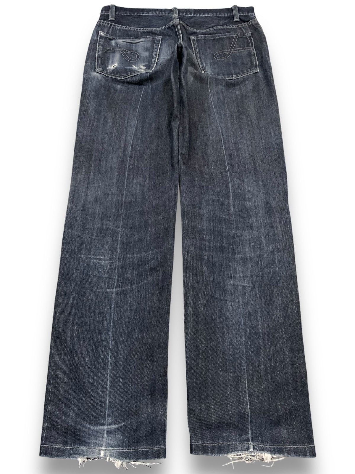 JOSEPH HOMME Vintage Joseph Homme Japan Dark Blue Washed Distressed Jeans Size US 30 / EU 46 - 2 Thumbnail