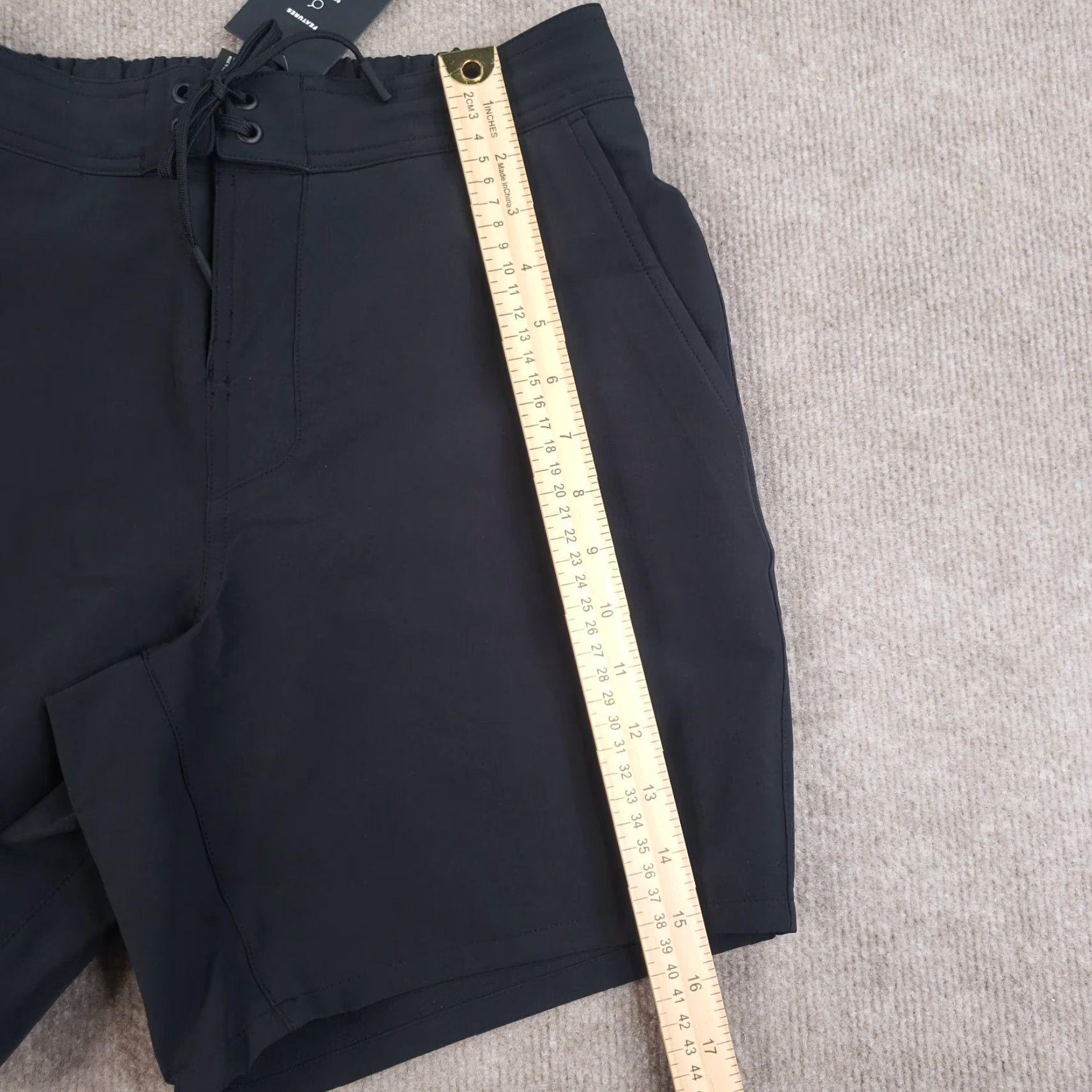 Ten Thousand Ten Thousand Mens Short Inseam 7 in Black Athletic Lightweight Breathable Drawstring Pockets 7 in Inseam XS S M L Size US 29 - 4 Thumbnail