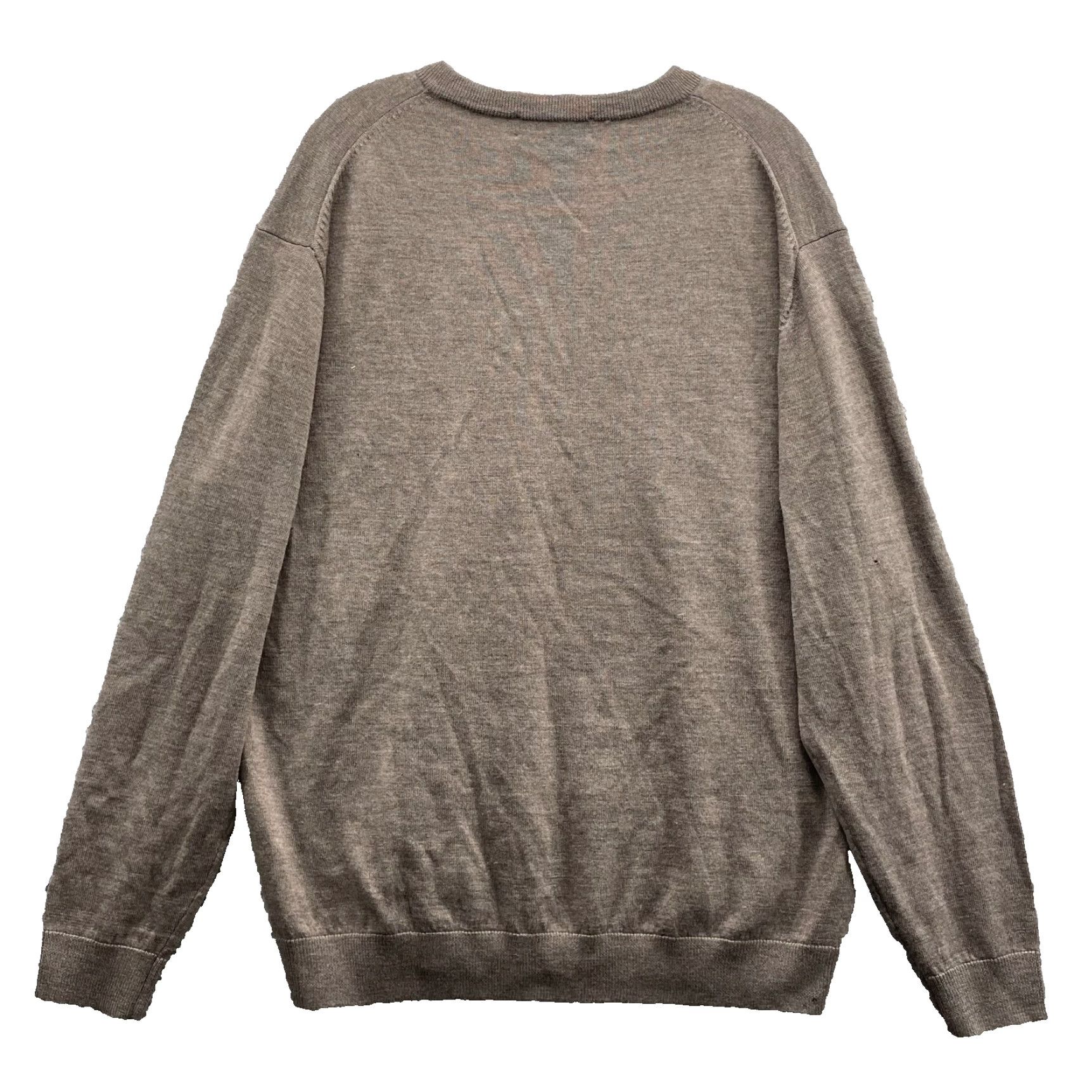 Vintage Turnbury Merino Wool Sweater Men's XL Beige V-Neck Corpcore Academia Size US XL / EU 56 / 4 - 2 Thumbnail