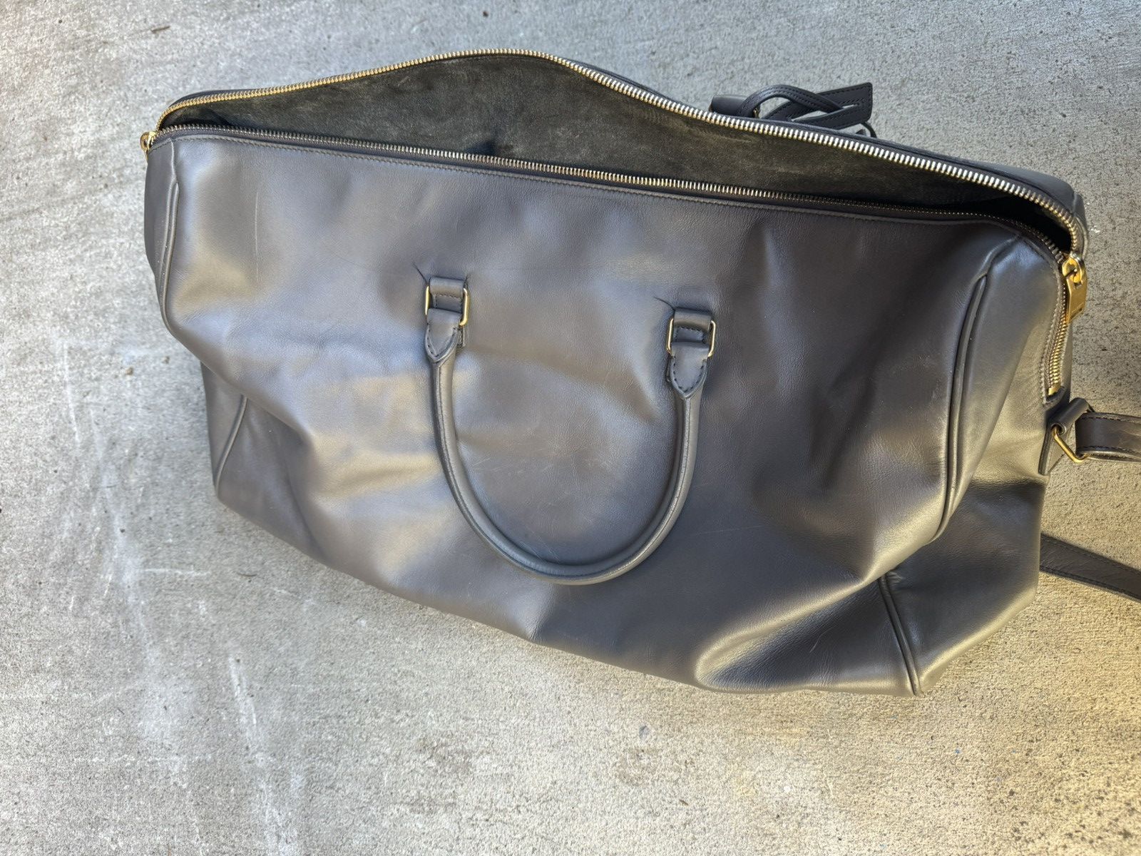 Saint Laurent Paris SAINT LAURENT PARIS CROSSBODY BAG GREY LEATHER HANDBAG CARRY Size ONE SIZE - 2 Thumbnail