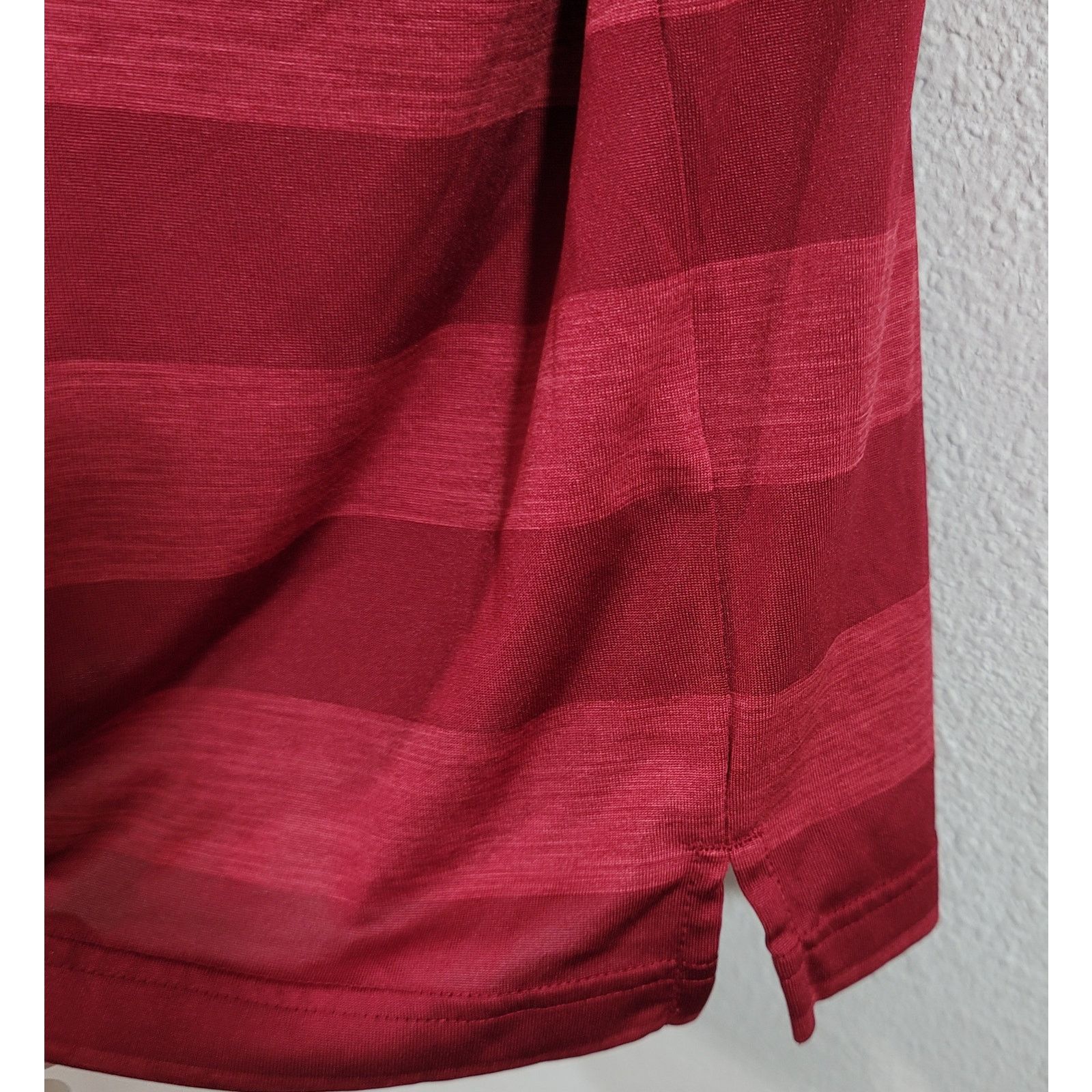 George George Burgundy Striped Polo Shirt XL Lightweight Soft Size US XL / EU 56 / 4 - 2 Thumbnail