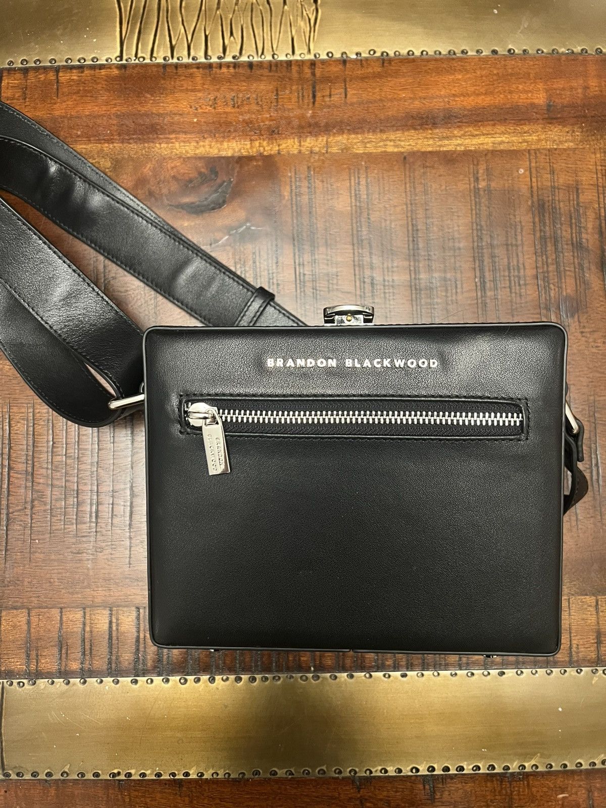 Brandon Blackwood Brandon Blackwood Black Leather Crossbody Bag Size ONE SIZE - 1 Thumbnail