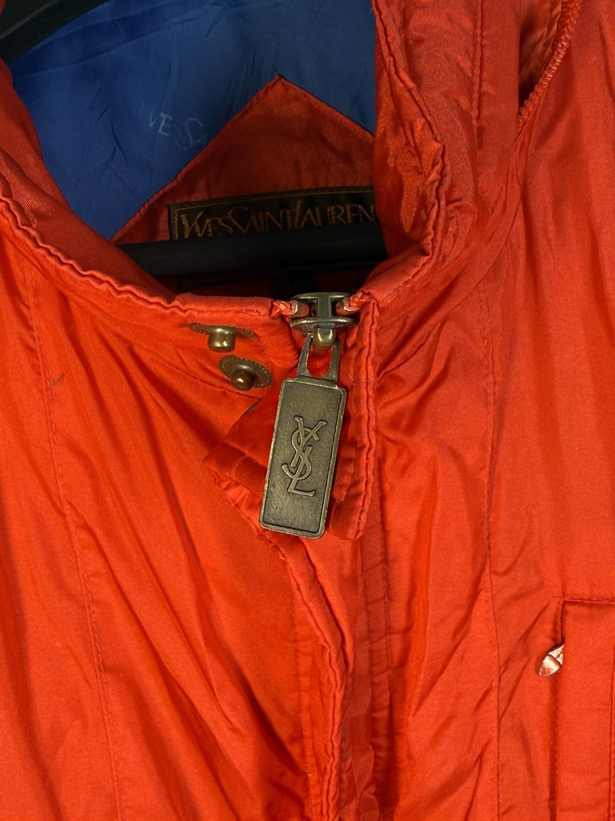 Yves Saint Laurent 90s Winter YSL Down Jacket Puffer Red Bomber Heavy Coat Size US M / EU 48-50 / 2 - 11 Thumbnail