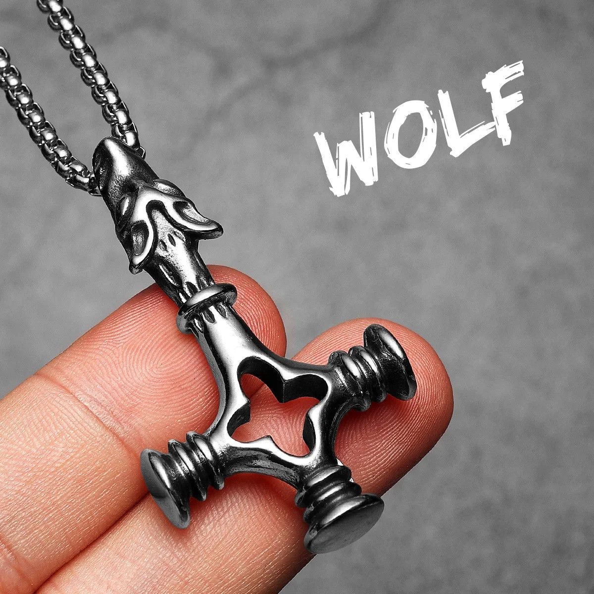 Other Wolf Cross Pendant Accessories Necklace Gifts Size ONE SIZE - 9 Thumbnail