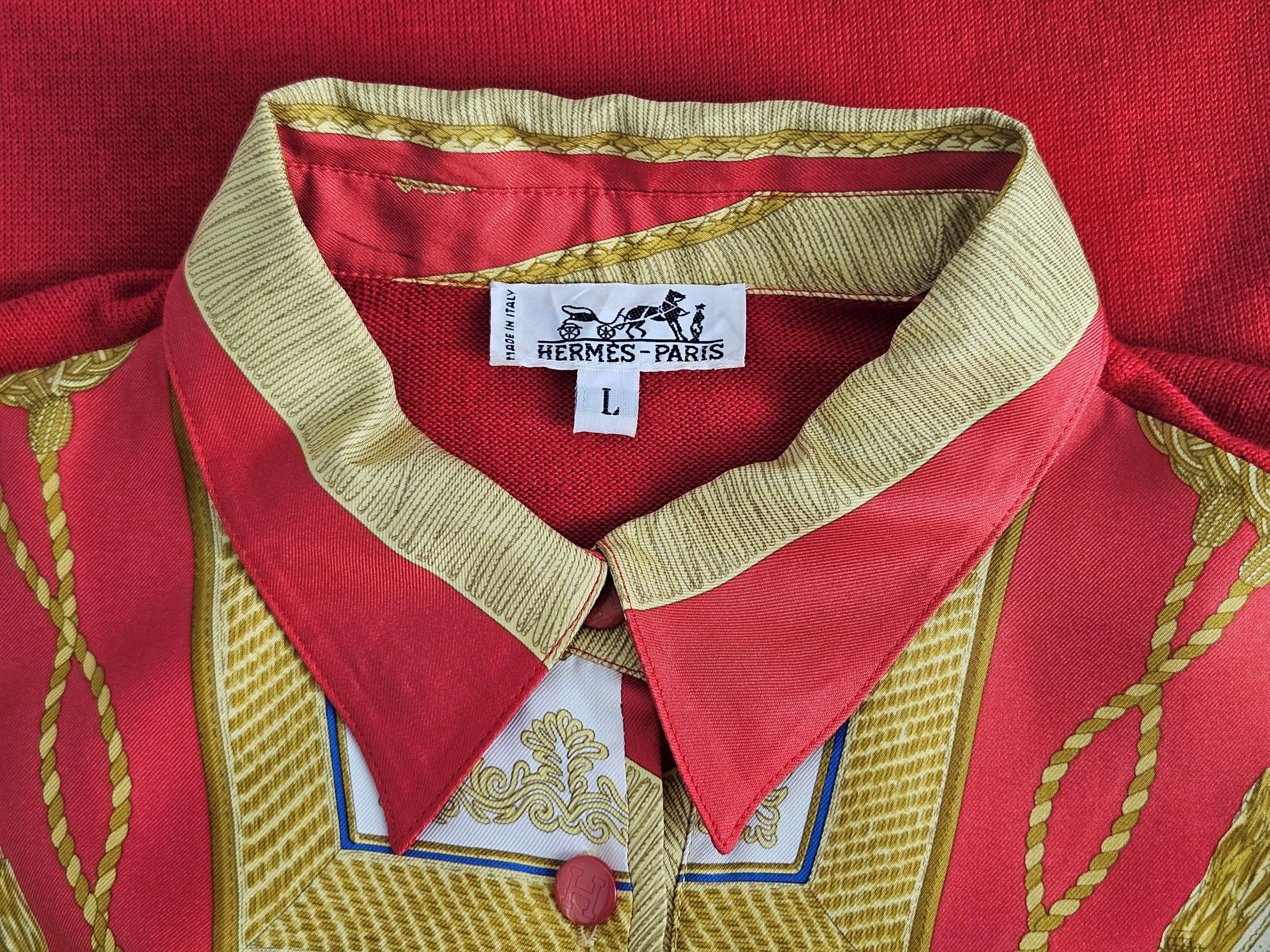 Hermes Vintage Hermes Poste et Cavalarie Silk Baroque Royalty Shirt Size US L / EU 52-54 / 3 - 4 Thumbnail