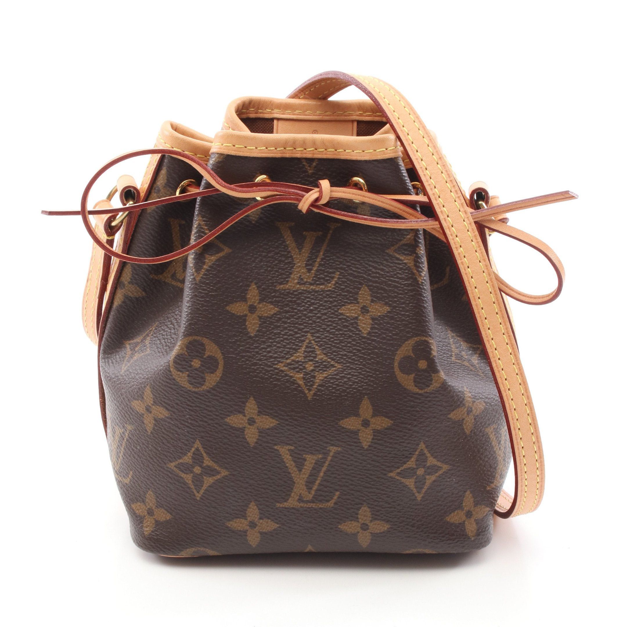 Louis Vuitton Louis Vuitton Nano Noe Monogram Shoulder Bag Leather Brown Size ONE SIZE - 1 Thumbnail