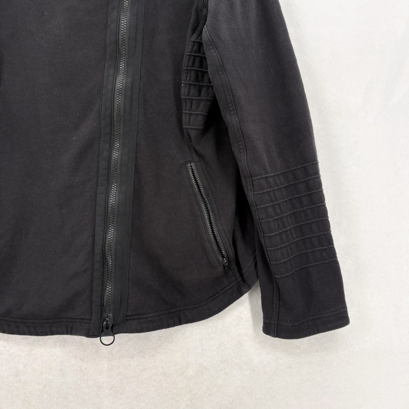 Athleta Athleta Moto Jacket Womens XL Black Fleece Quilted Zip Pockets Biker Casual Size XL / US 12-14 / IT 48-50 - 3 Thumbnail