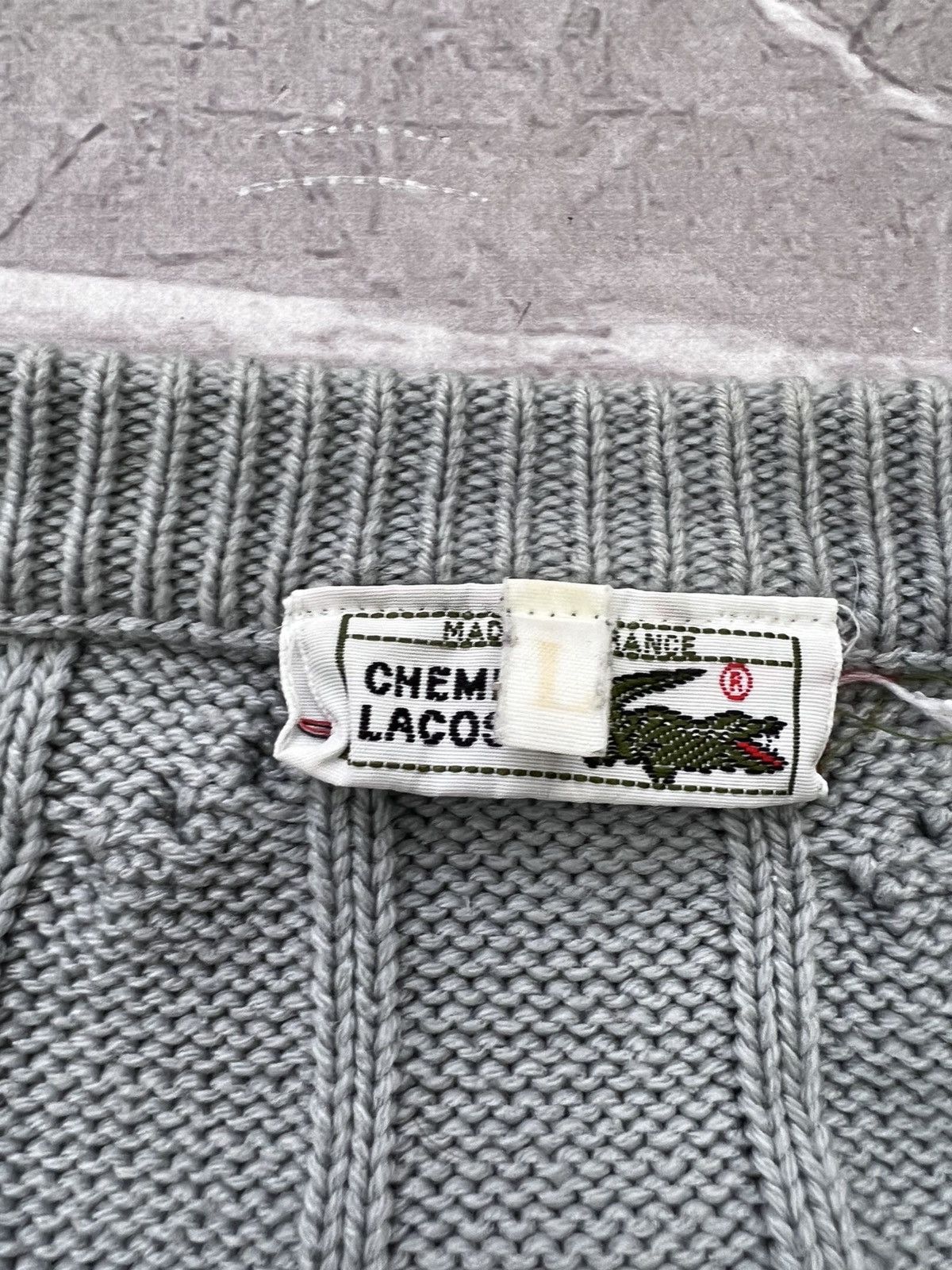 Japanese Brand × Lacoste VINTAGE V-NECK LACOSTE CHEMISE SWEATER RIPPED y2k streetwear Size US L / EU 52-54 / 3 - 6 Thumbnail