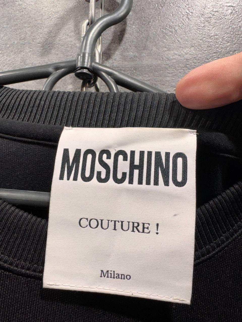 Moschino Moschino Couture Black Logo Print Cotton Sweatshirt Size XL Size US XL / EU 56 / 4 - 7 Thumbnail