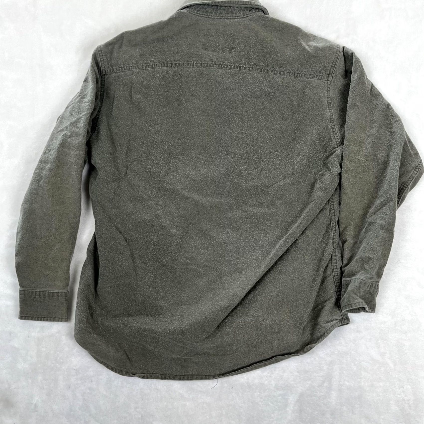 Vintage Woolrich Shirt Mens M Green Solid Twill Long Sleeve Button Front Casual Size US M / EU 48-50 / 2 - 6 Thumbnail