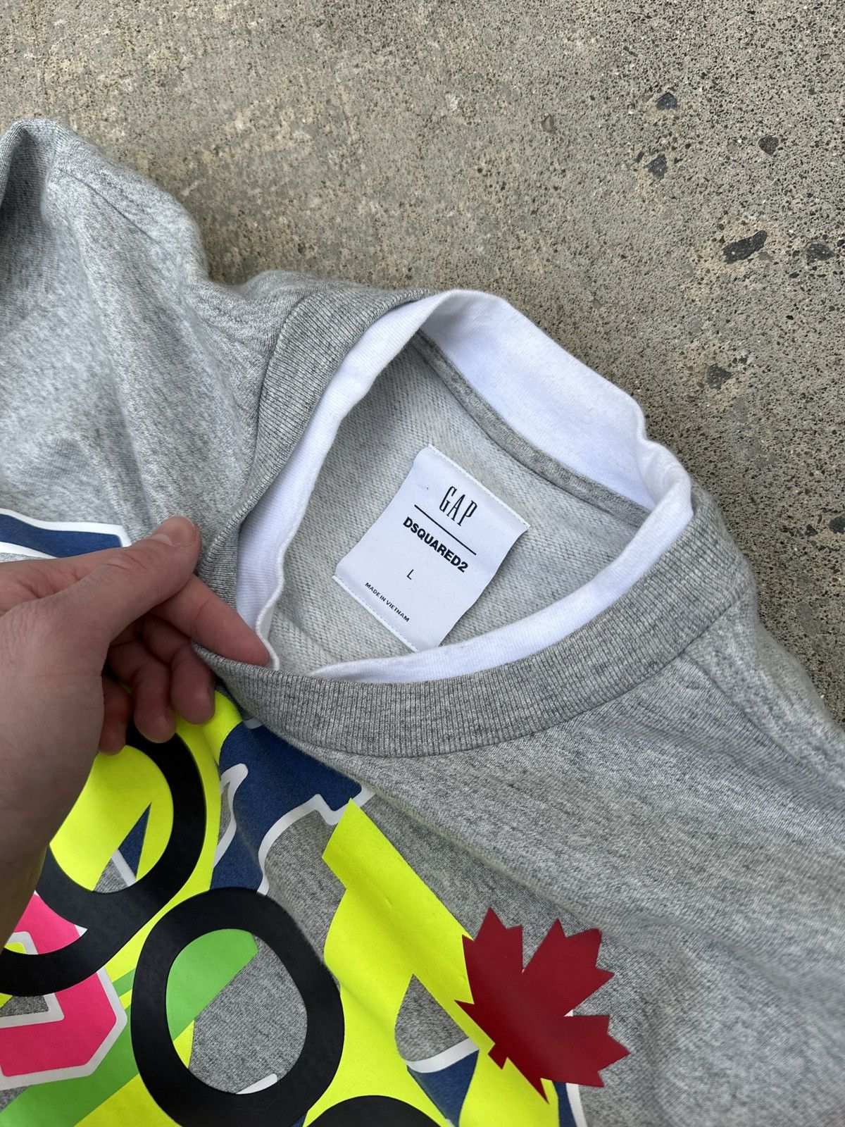 Dsquared2 Gap x Dsquared2 Logo Sweatshirt – Grey Multi Color Graphic L Size US L / EU 52-54 / 3 - 3 Thumbnail