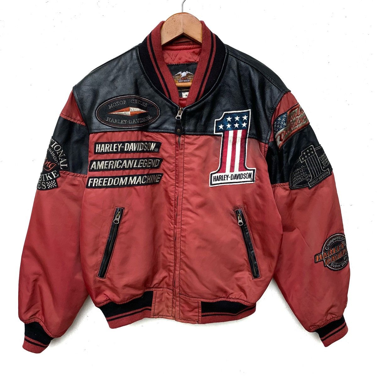 Harley Davidson Vintage Harley Davidson Motor Cycles Bomber Jacket Size US M / EU 48-50 / 2 - 2 Thumbnail