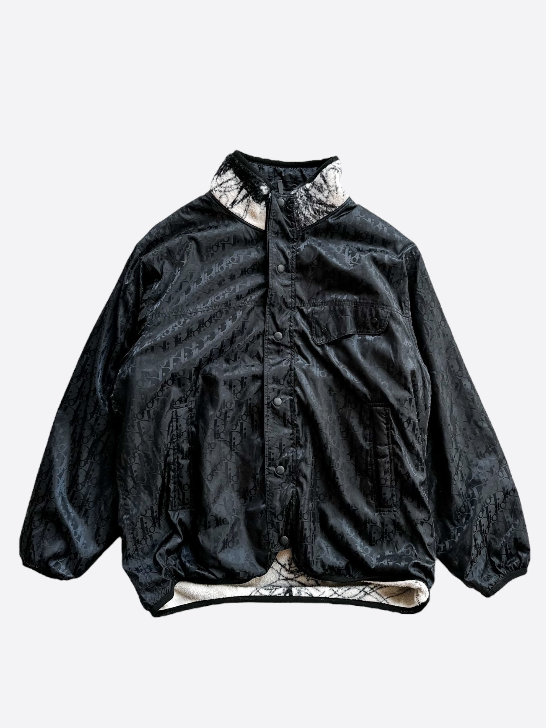 Dior Dior Black Oblique Reversible Fleece Jacket Size US XL / EU 56 / 4 - 1 Thumbnail