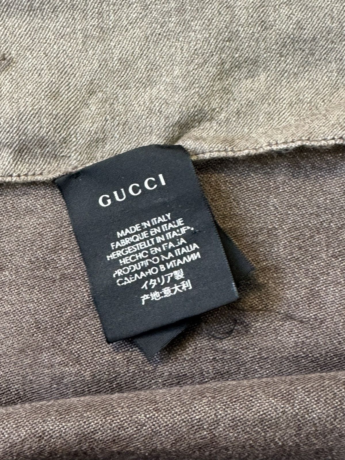 Gucci Gucci Scarf Monogram Wool+Silk Print Logo Size ONE SIZE - 4 Thumbnail