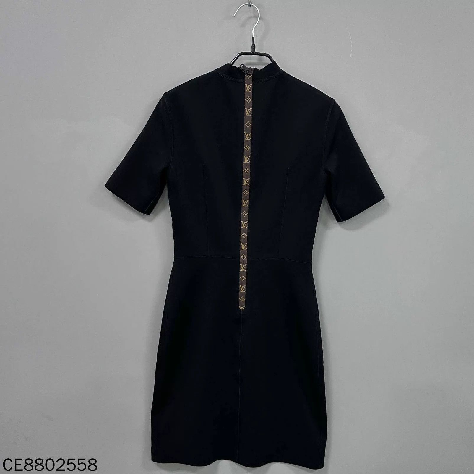 Louis Vuitton Louis Vuitton Women's Black Monogram Leather Dress 34 Size XS / US 0-2 / IT 36-38 - 3 Thumbnail