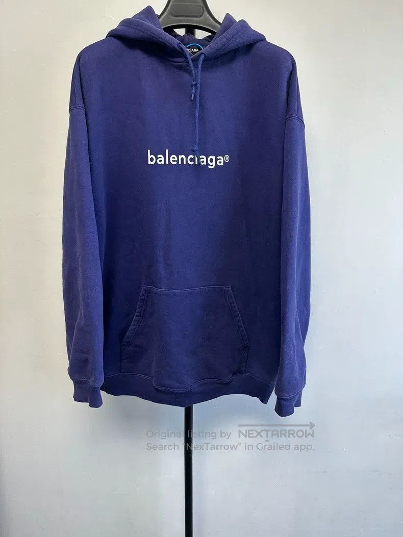 Balenciaga Balenciaga Logo logo hooded sweatshirt Size US XL / EU 56 / 4 - 1 Thumbnail