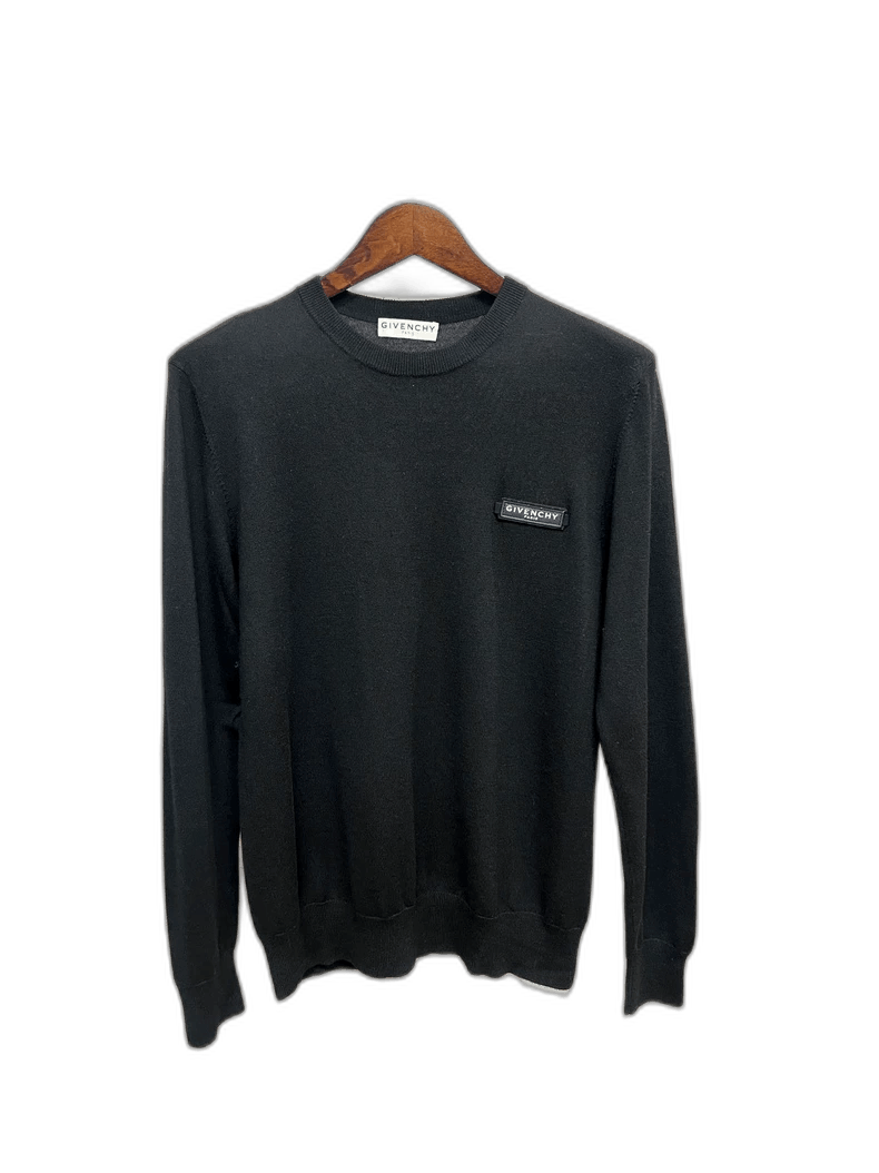 Givenchy Givenchy Logo Sweater with Leather Patch -2507