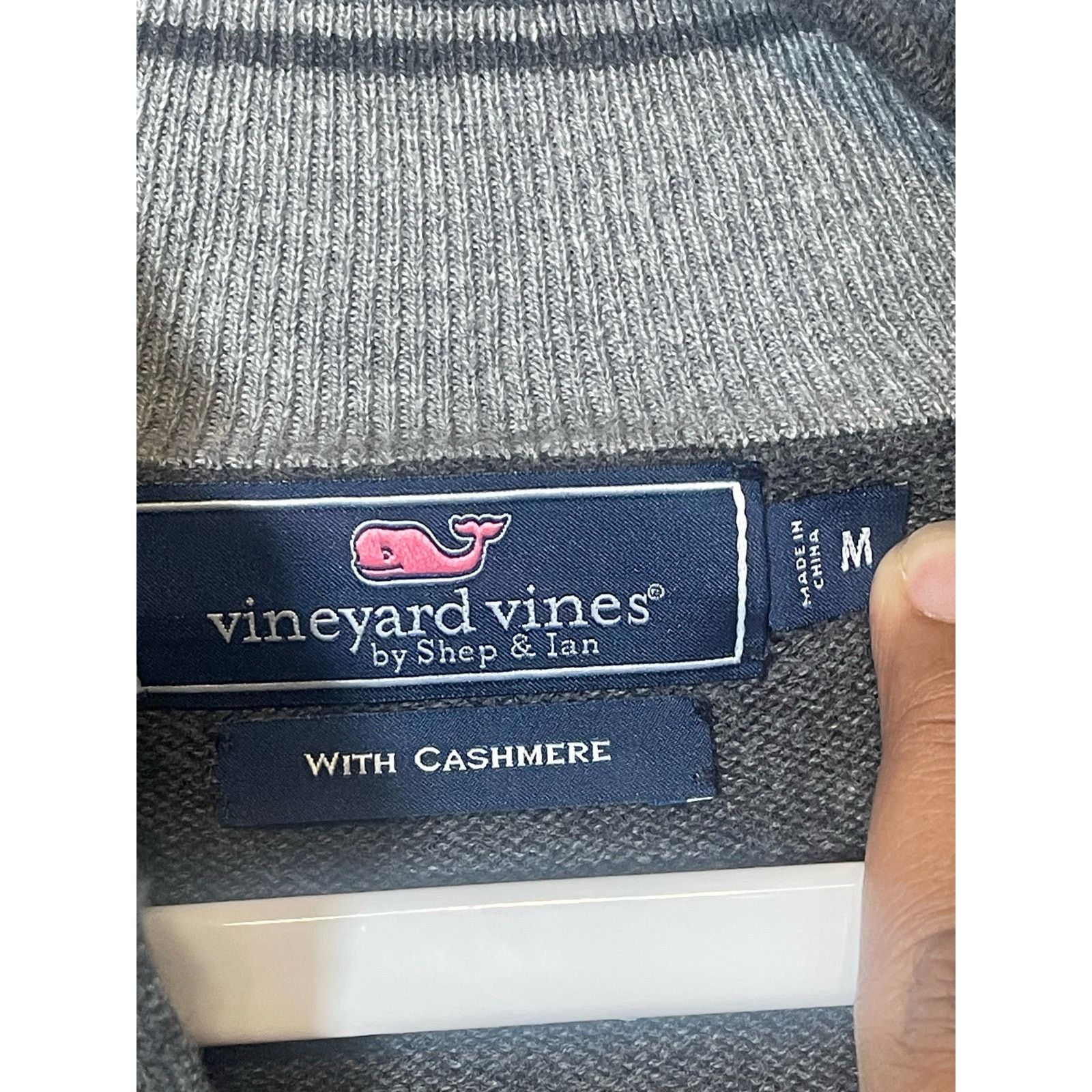 Vineyard Vines Vineyard Vines Cotton Cashmere 1/4 Zip Gray Sweater Mens M Size US M / EU 48-50 / 2 - 5 Thumbnail