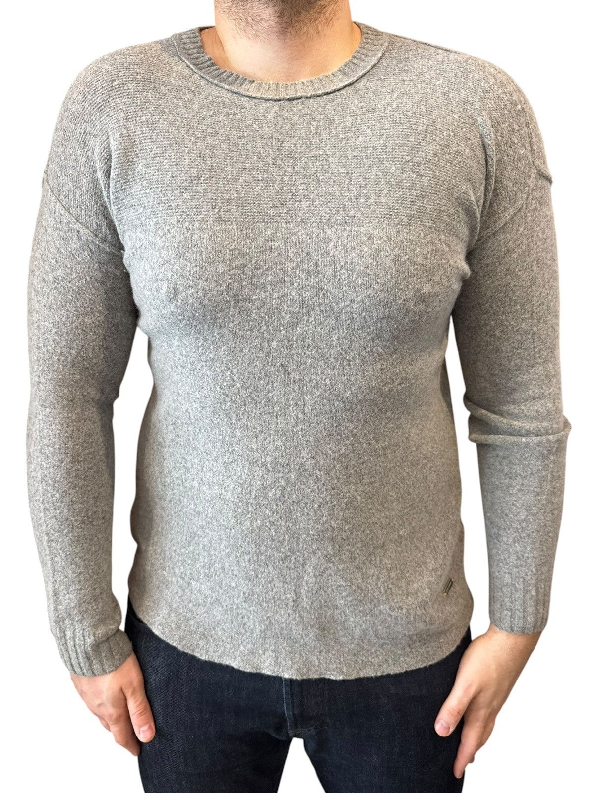 Hugo Boss Hugo Boss Orange Wool Jumper Grey Sweater Pullover Large Size US L / EU 52-54 / 3 - 1 Thumbnail