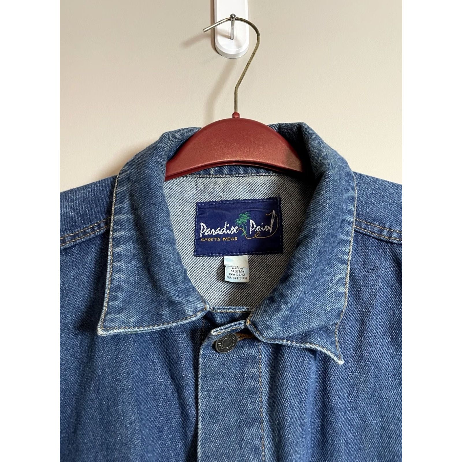 Paradise VINTAGE USAF United States Air Force Denim Jacket Mens M Blue 80s 90s Air Force Bomber Jacket Jacket Size US M / EU 48-50 / 2 - 4 Thumbnail