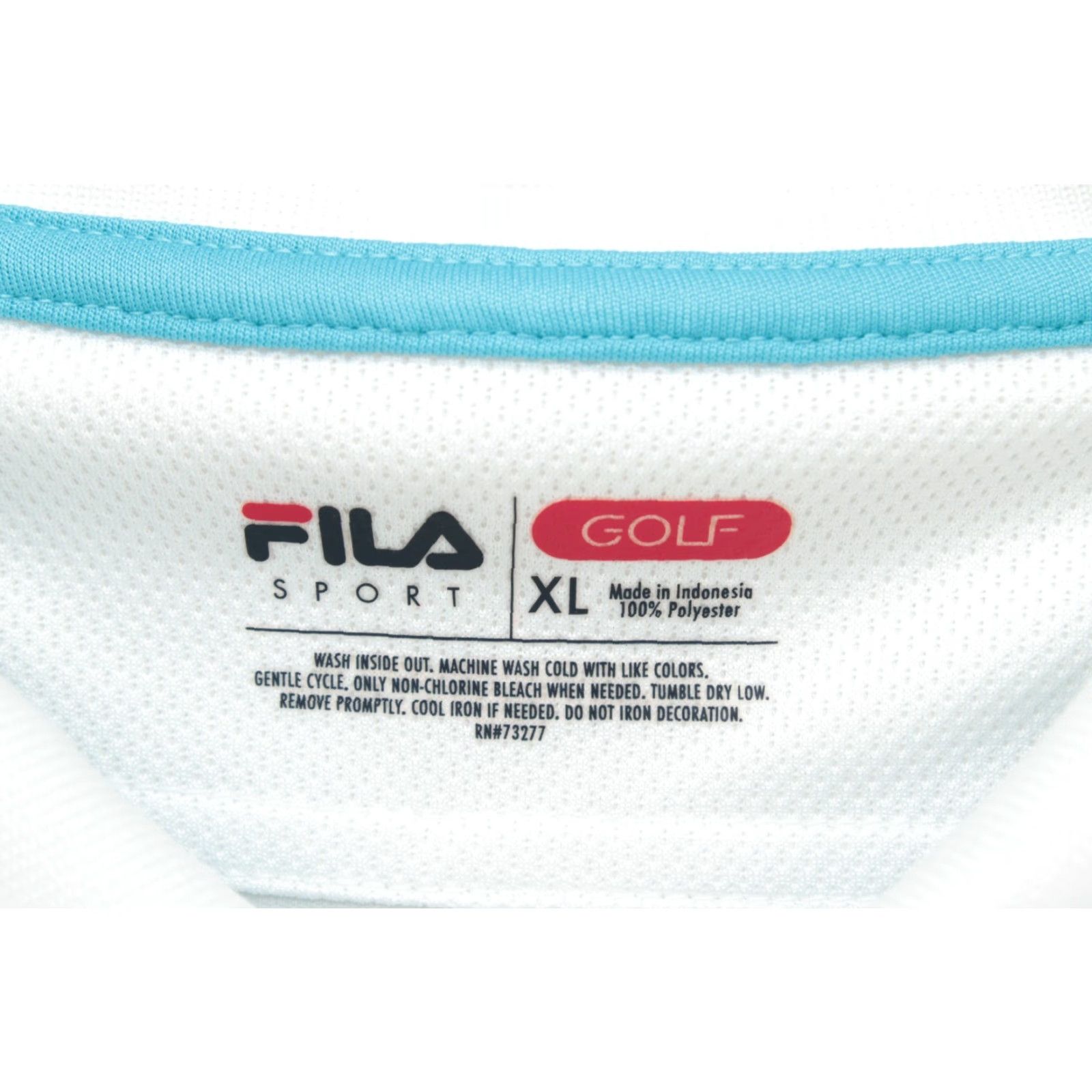 Fila FILA Performance Polo Golf Shirt Men's XL White Short Sleeve 3 Button Polo Shirt Golf Mens White XL Size US XL / EU 56 / 4 - 4 Thumbnail