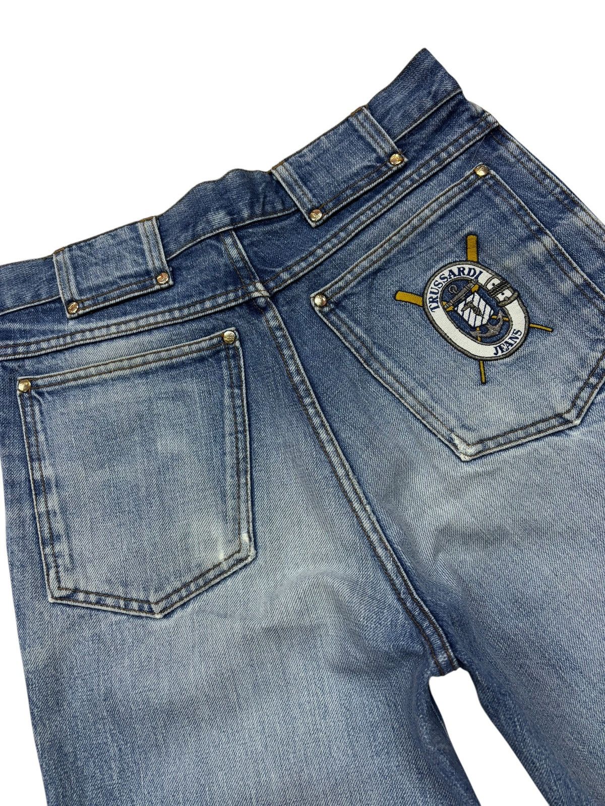 Trussardi Vintage Trussardi Faded Blue Washed Jeans Size US 29 - 5 Thumbnail