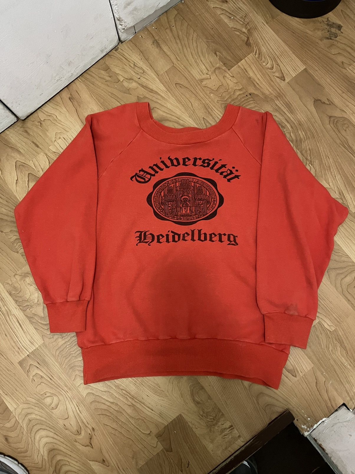 Vintage Vintage 1960s German Sweatshirt Universität Heidelberg Size US L / EU 52-54 / 3 - 1 Thumbnail